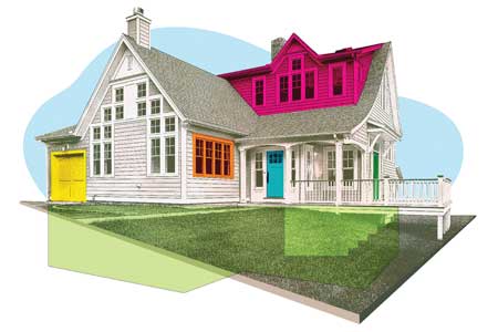 diagram of most common location of home break-ins