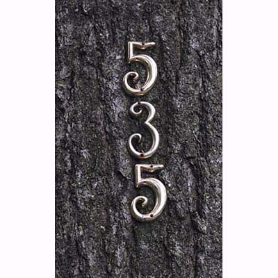 raised brass house numbers