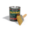 can of spar varnish with paintbrush.