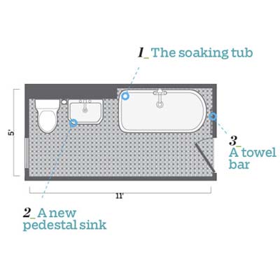 Bath Remodeler on Floor Plan Didn T Change For This Classic Twenties Style Bath Remodel