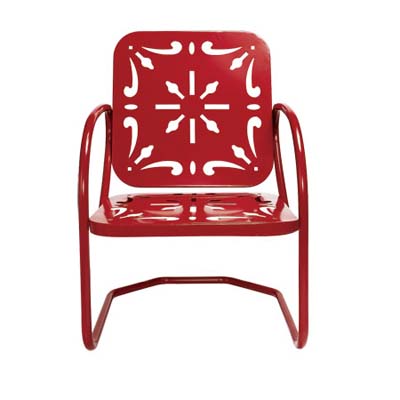 Vintage Garden Furniture on Vintage Outdoor Red Chair