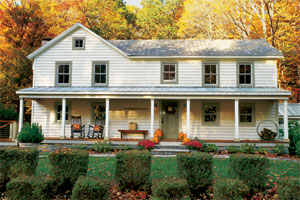 exterior of fully remodeled farmhouse