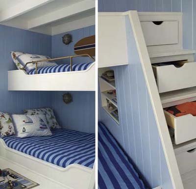 build bunk beds in a kids' room 