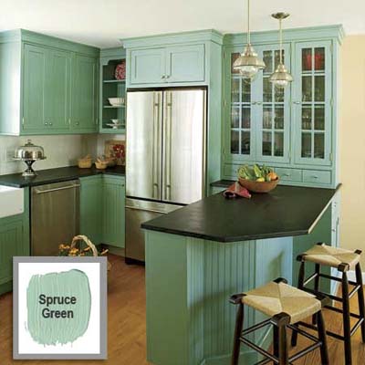 Kitchen Cabinets Colors on Paint Cabinets For A Kitchen Facelift