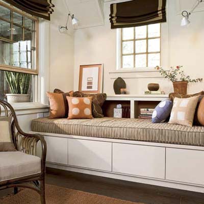 two tier built in window seat