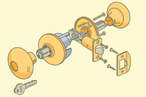 diagram of a lockset