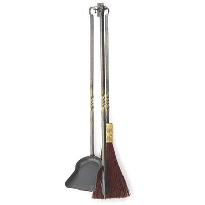 example of hand-forged wrought-iron fireplace tools made expressly for you