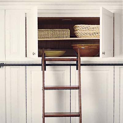 Kitchen Organization System on Library Ladder   Kitchen Storage Solutions   Photos   Kitchen
