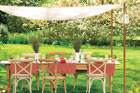 outdoor dining table with canopy cover