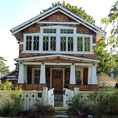 front view of house in westport connecticut with heart symbolism
