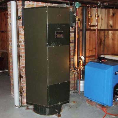 an old electric water heater from 1938 that still works perfectly