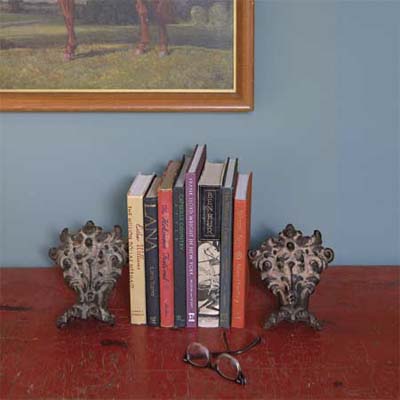 salvaged claw feet used as bookends