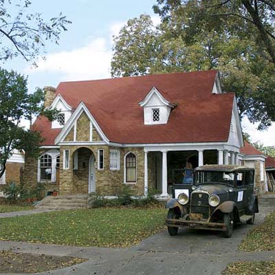retro decorated house in this dallas texas best old house neighborhood