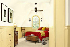 open master bedroom added as part of an attic remodel