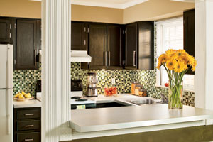 after photo of the under a thousand dollar kitchen remodel