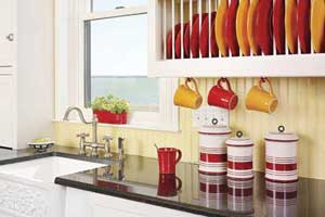 kitchen upgrade including cabinet inserts