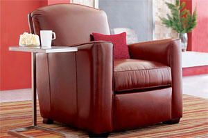 inviting comfy chair in a bright room