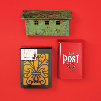 3 wall-mount mailboxes