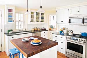 remodeled kitchen from the Newton Centre, MA TV project