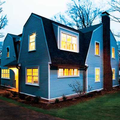 the finished Newton Centre, MA TV project house exterior