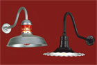 two barn style sconces
