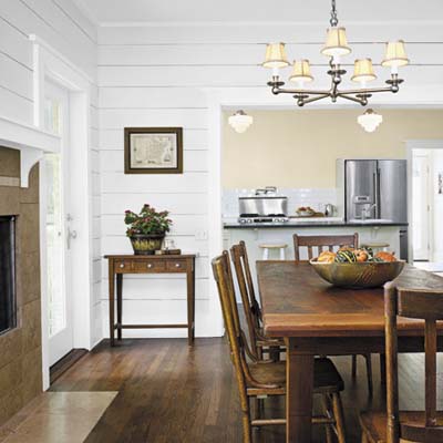 new renovated dining room in sustainable home