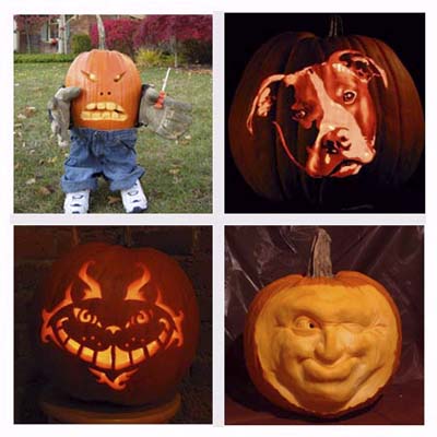 Pumpkin carvings by professional carvers