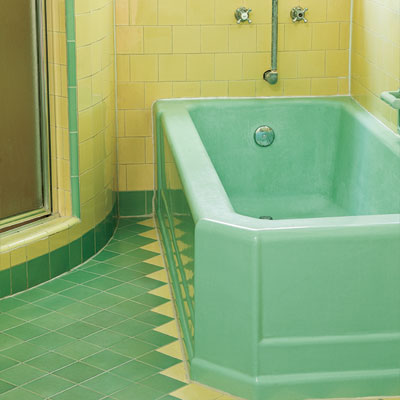 Bathroom Paintings on Art Deco Look For Bathroom Tile Restored During The Toh Tv Los Angeles
