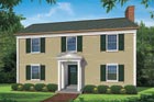 Digital illustration of remodeled colonial facade