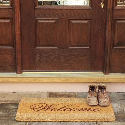 Front door coir welcome doormat