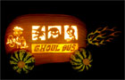 ghoul bus carved jack-o-lantern pumpkin
