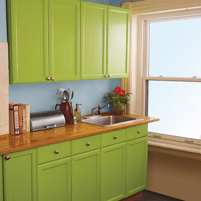 Green Kitchen Cabinets on Green Painted Kitchen Cabinets
