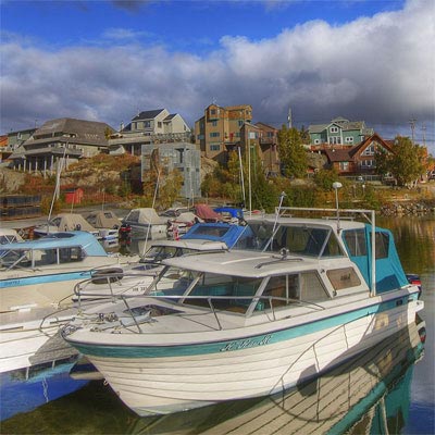the marina in Old Town, Yellowknife, Northwest Territories, Canada