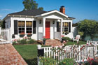 Exterior view of this remodeled bungalow