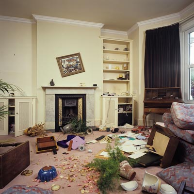 ransacked house