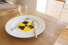 Radioactive dining plate and cutlery