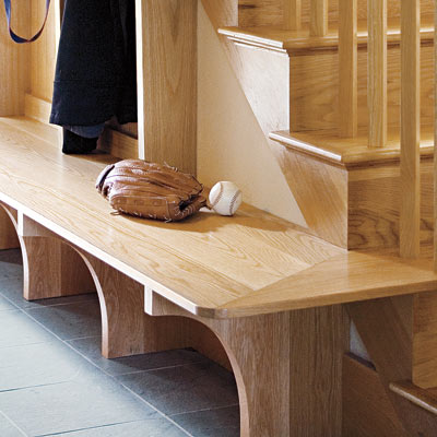 mudroom with bench