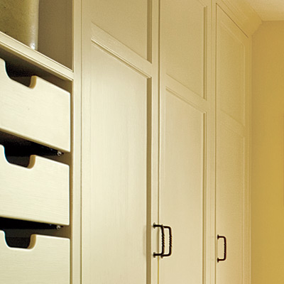 mudroom with extra tall closets