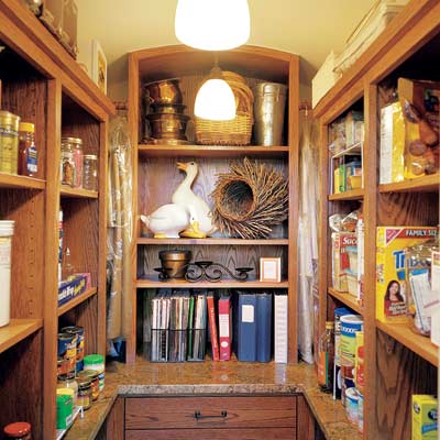 u shaped closet pantry