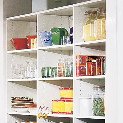 sunny nook pantry with easy access shelves
