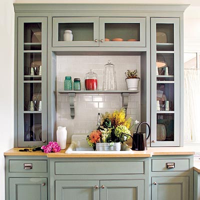 plumbed hutch potting room