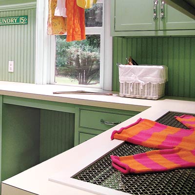 bright and spacious laundry room with ample counter space