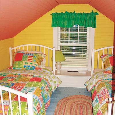 kids bedroom suite in attic