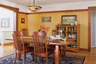 a dining room refurbished with Craftsman-style details