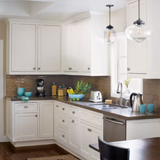 after photo of this small remodeled kitchen