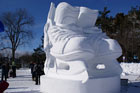 ice skates made of snow