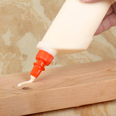 glue on wood
