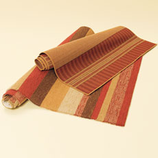 a pair of outdoor rugs, high-end and budget