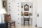 Renovated home office with wall unit