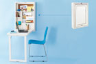 a Murphy-style desk that mounts on the wall